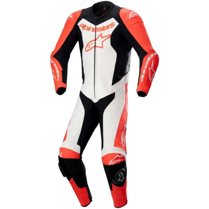 Pagamento Sicuro Tuta Moto Intera Alpinestars GP FORCE LURV 1PC Rosso Fluo Bianco Nero