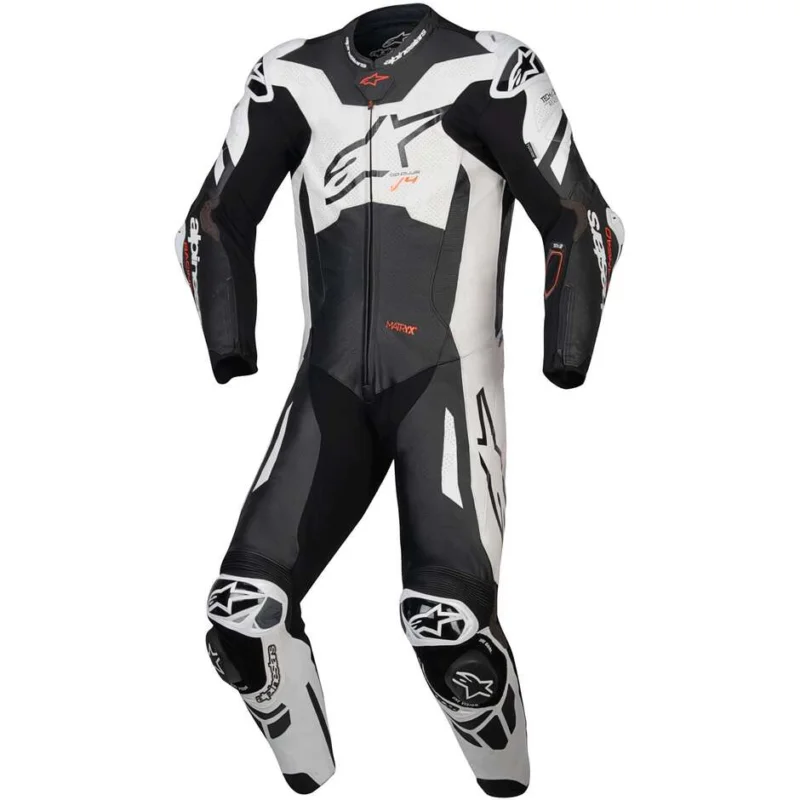 Tuta Moto Intera Alpinestars GP PLUS V4 SPRINT 1PC Nero Bianco Rosso Fluo Esclusivo