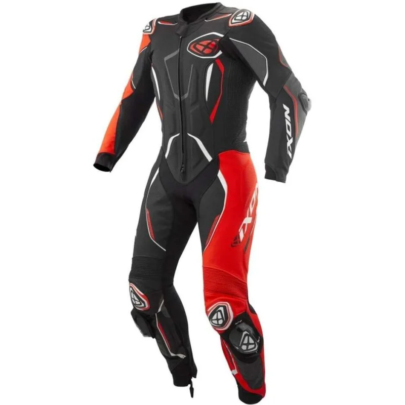 Super Prezzo Tuta Moto Intera Ixon DEMONIO Nero Rosso Bianco