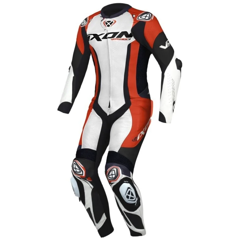 Tuta Moto Intera Ixon VORTEX 3 Bianco Nero Rosso Offerta Limitata