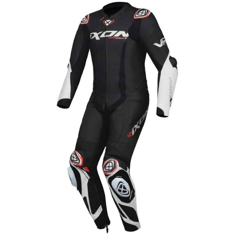 Professionale Tuta Moto Intera Ixon VORTEX 3 Nero Bianco