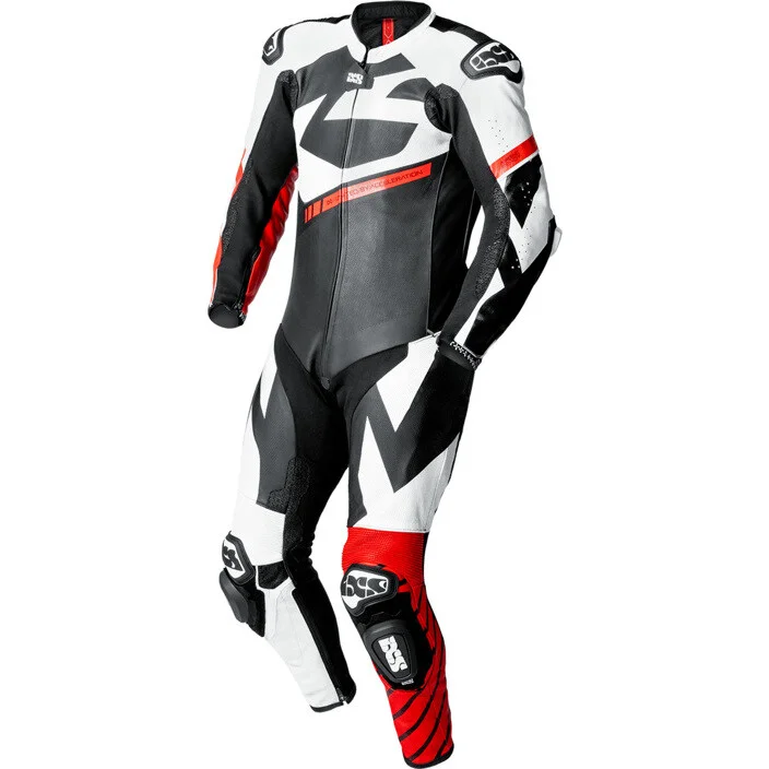 Esclusivo Tuta Moto Intera iXS Ace 1.0 1pc Nero - Bianco - Rosso
