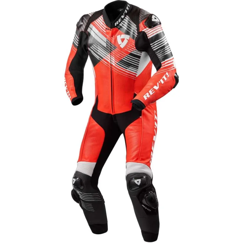 Tuta Moto Intera Rev'it APEX Neon Rosso Bianco Offerta