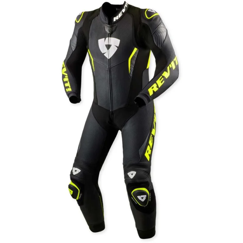 Spedizione Espresso Tuta Moto Intera Rev'it Argon 3 Nero Giallo Neon