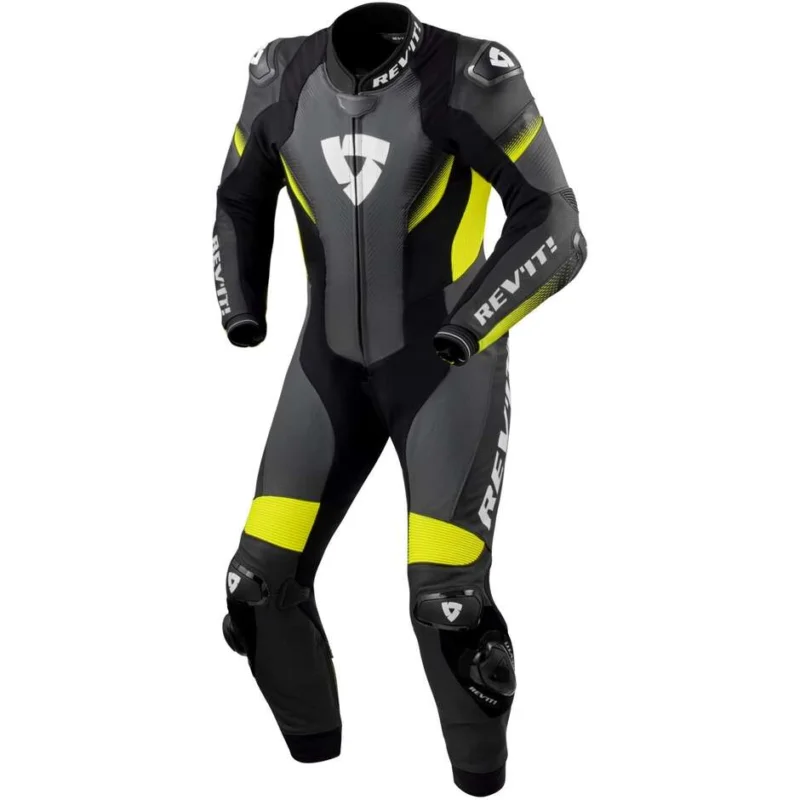 Prezzo Scontato Tuta Moto Intera Rev'it CONTROL Nero Giallo Neon