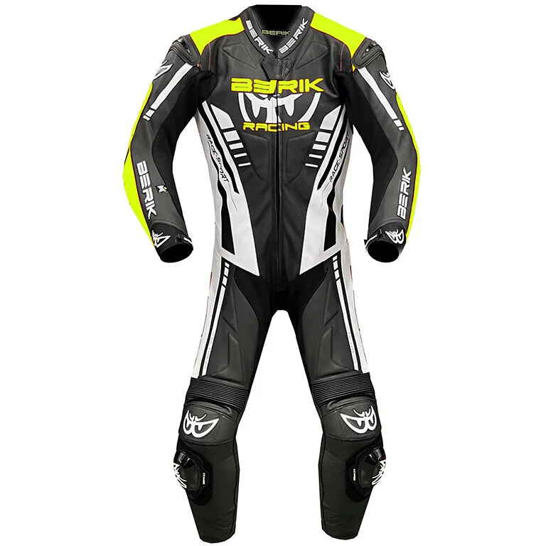 Tuta Moto Professionale In Pelle Berik 2.0 GP RACE Intera Ls1 Ls1-191328-2 BK Nero Giallo Fluo Sconto