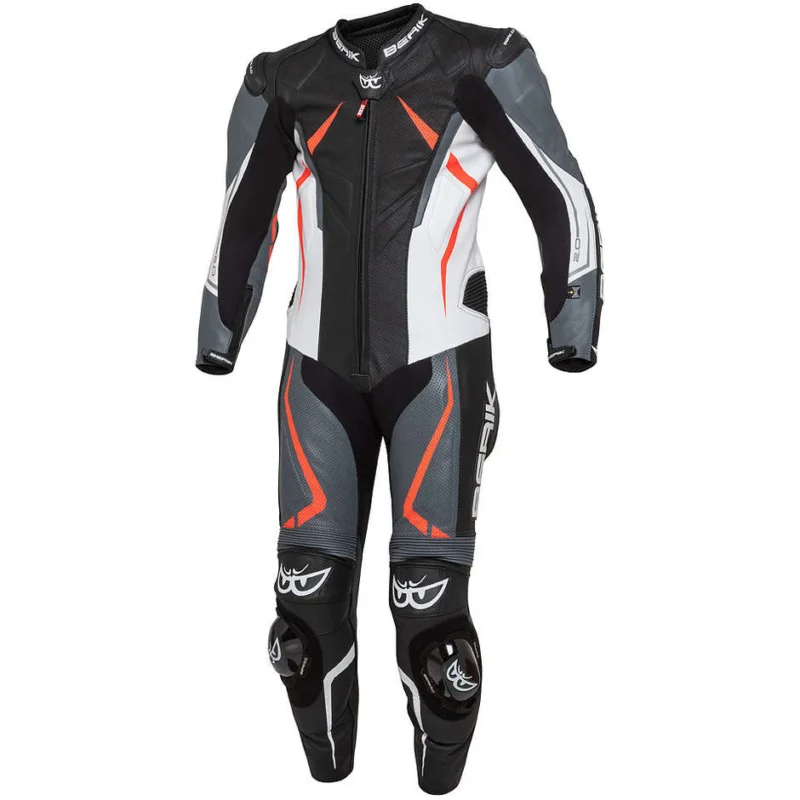 Tuta Moto Professionale In Pelle Berik 2.0 Intera Ls1-191314-BK RushNero Grigio Rosso Solo Oggi