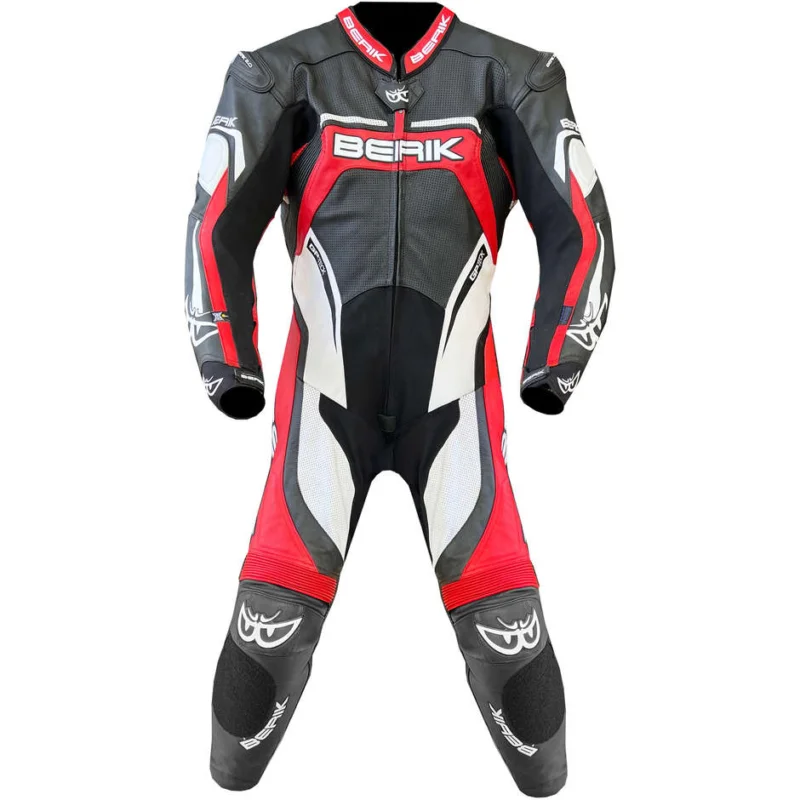Prezzo Basso Tuta Moto Professionale In Pelle Berik 2.0 Intera Ls1-9057 BK Nero Bianco Rosso