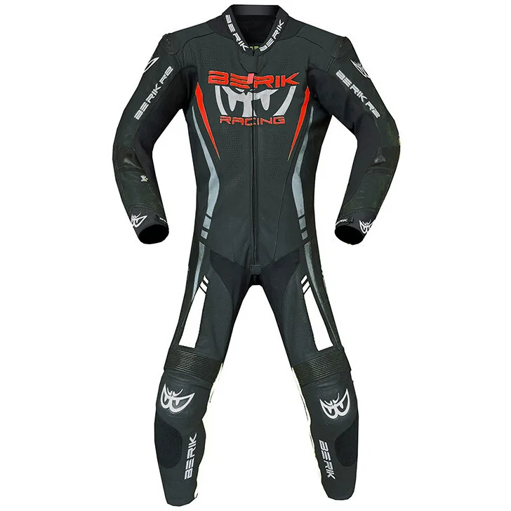Offerta Tuta Moto Professionale In Pelle Berik 2.0 Ls1-171334FR-2 Nero Grigio Rosso