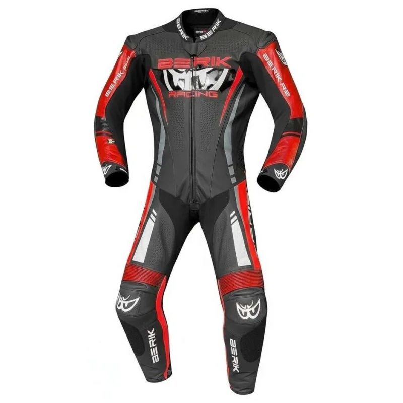 Offerta Speciale Tuta Moto Professionale In Pelle Berik 2.0 Ls1-171334FR Nero Rosso