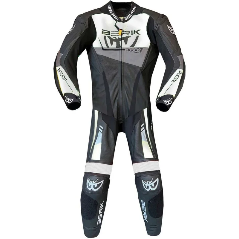 Economico Tuta Moto Professionale In Pelle Berik 2.0 LS1-251390 Nero Bianco