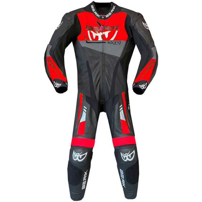 Tuta Moto Professionale In Pelle Berik 2.0 LS1-251390 Nero Rosso Offerta Lampo