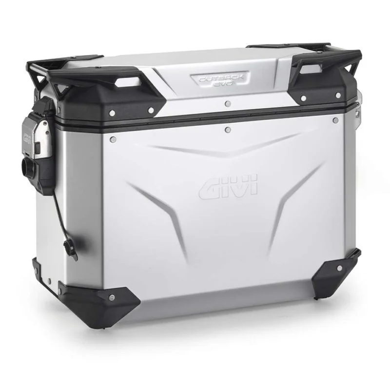 Valigia Laterale Destra Givi OBKEV37 TREKKER OUTBACK EVO SMART Security Lock Alluminio Anodizzato - Monokey Cam-Side Spedizione Espresso