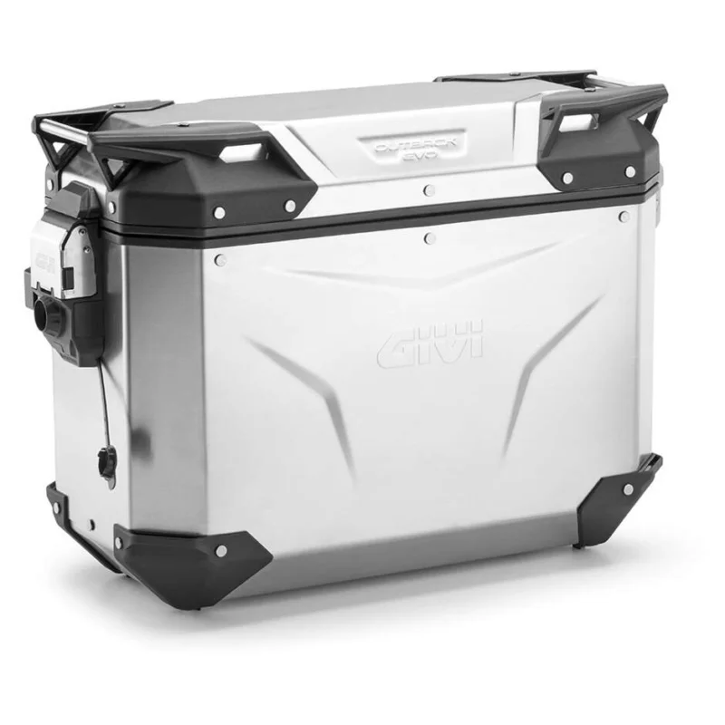Valigia Laterale Destra Givi OBKEV37 TREKKER OUTBACK EVO SMART Security Lock Alluminio Naturale - Monokey Cam-Side Promozione
