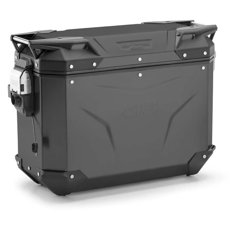 Valigia Laterale Destra Givi OBKEV37 TREKKER OUTBACK EVO SMART Security Lock Alluminio Nero - Monokey Cam-Side Saldi