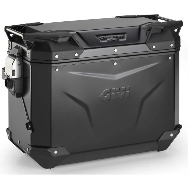 Valigia Laterale Destra Givi OBKEV44 TREKKER OUTBACK EVO SMART Security Lock Alluminio Nero - Monokey Cam-Side Occasione