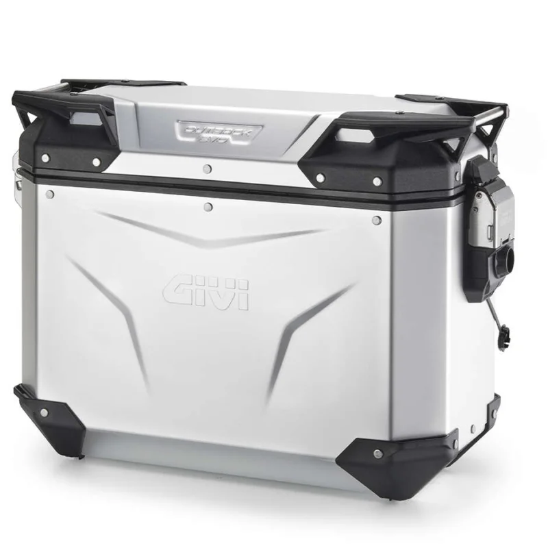 Valigia Laterale Sinistra Givi OBKEV37 TREKKER OUTBACK EVO SMART Security Lock Alluminio Anodizzato - Monokey Cam-Side Non Perdere