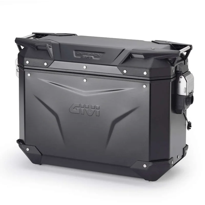 Occasione Imperdibile Valigia Laterale Sinistra Givi OBKEV37 TREKKER OUTBACK EVO SMART Security Lock Alluminio Nero - Monokey Cam-Side