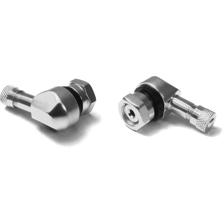 Offerta Limitata Valvola Angolare Chaft per Pneumatici in Alluminio Argento