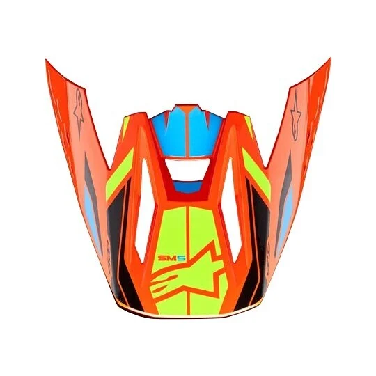 Vendita Finale Visiera Per Casco Alpinestars S-M5 22.06 ACTION 2 Arancio Fluo Ciano Giallo Fluo