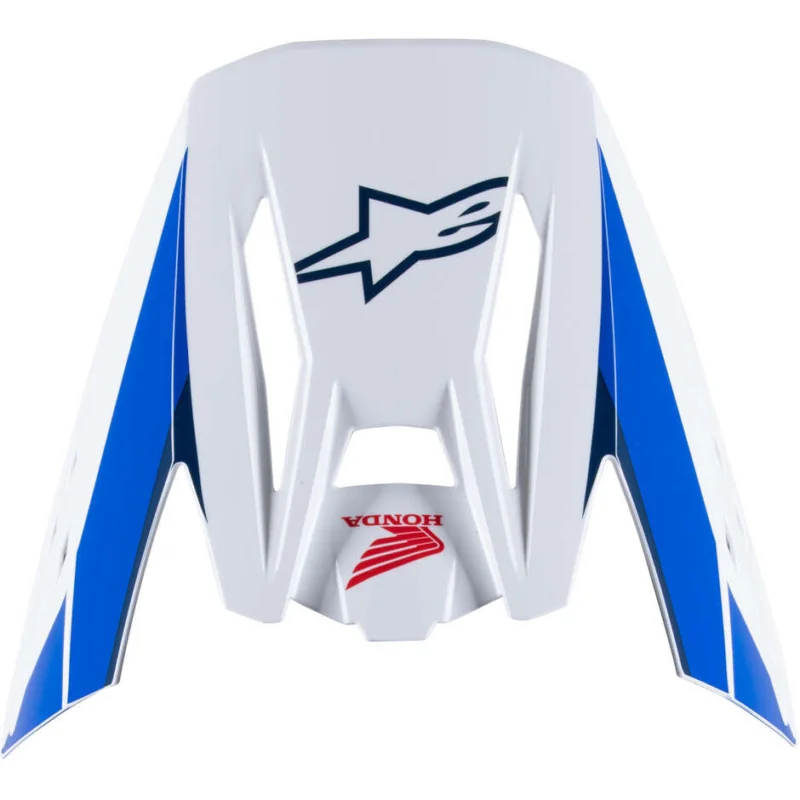 Compra Online Visiera per Casco Motocross Alpinestars HONDA S-M5 VISOR ECE 22.06 Bianco Blu Rosso Lucido