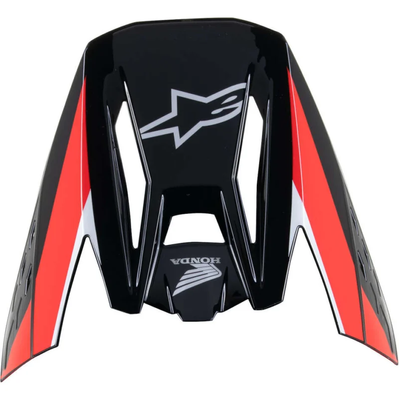 Visiera per Casco Motocross Alpinestars HONDA S-M5 VISOR ECE 22.06 Nero Rosso Lucido Economico