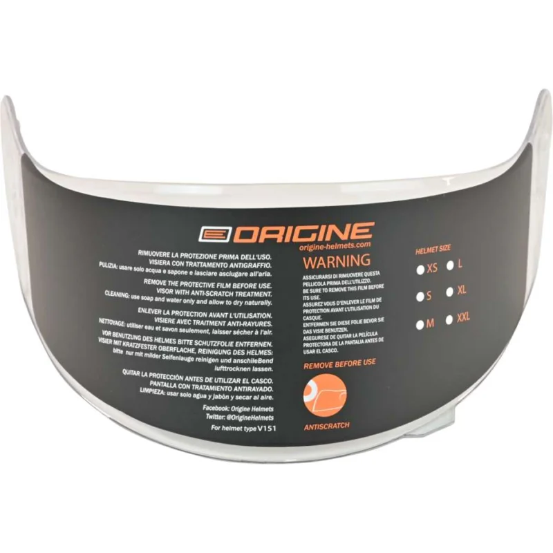Affare Visiera Trasparente per Casco Origine DINAMO