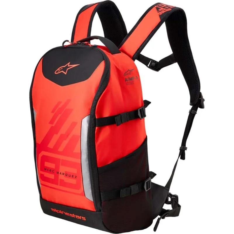 Offerta Lampo Zaino Moto Alpinestars MM93 AMP3 Rosso Fluo Rosso Brillante Nero