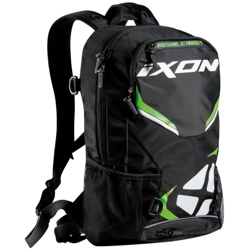 Zaino Moto Ixon R-TENSION 23 Nero Bianco Verde Consegna Rapida