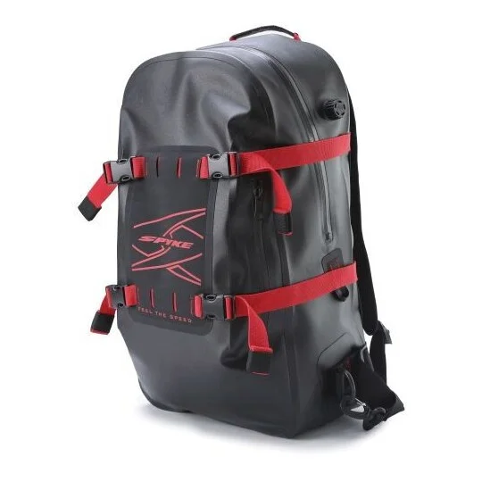 Zaino Moto tecnico Spyke Impermeabile Acqua Bag Nero Rosso Offerta Lampo