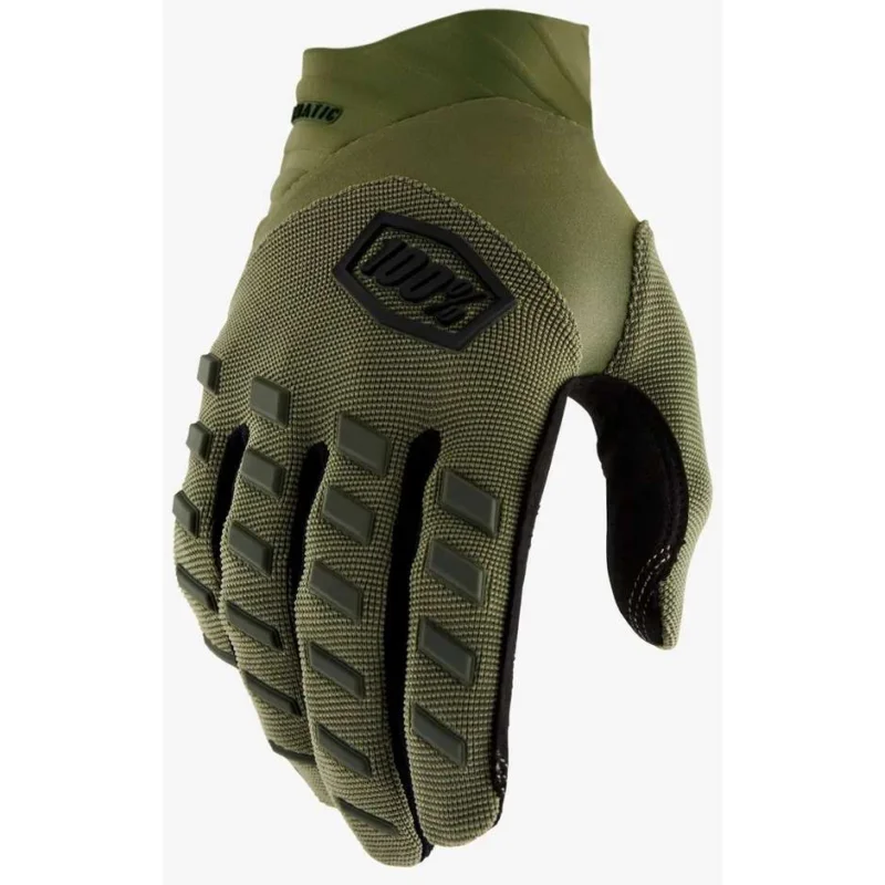 Acquista Ora 100% AIRMATIC Military Green Cross Enduro Motorcycle Gloves