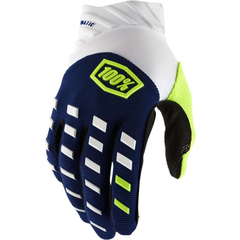 Economico 100% AIRMATIC Navy Blue White Moto Cross Enduro MTB Gloves