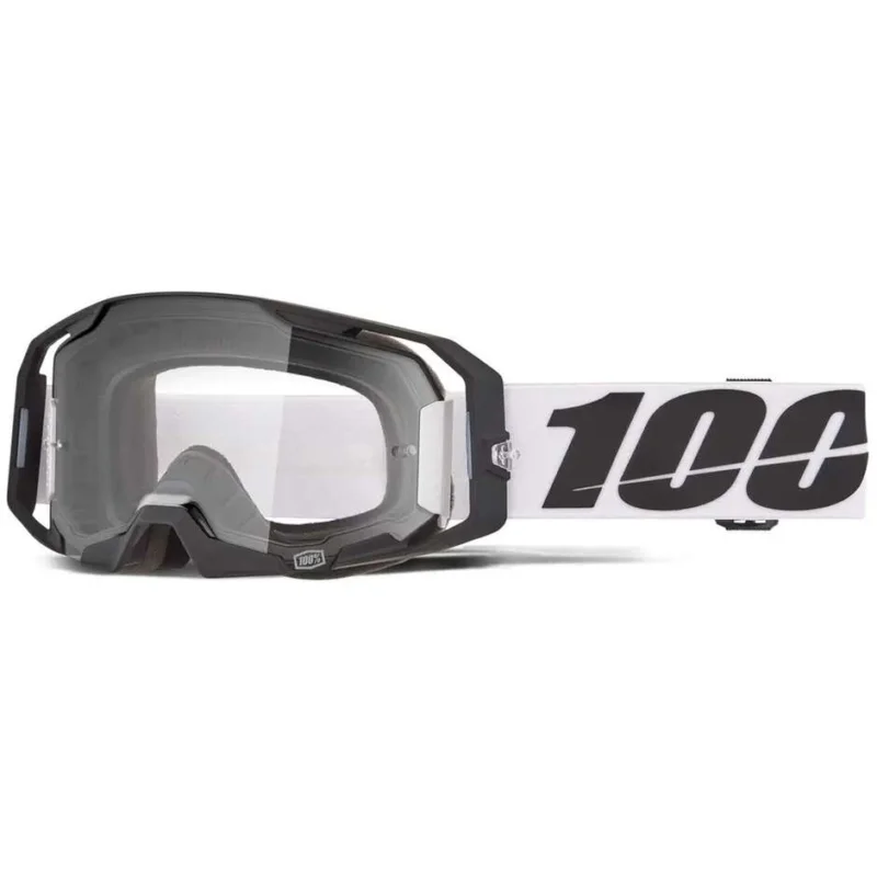 Offerta Speciale 100% ARMATIC CALDWELL Cross Enduro Motorcycle Goggles White Black Clear Lens