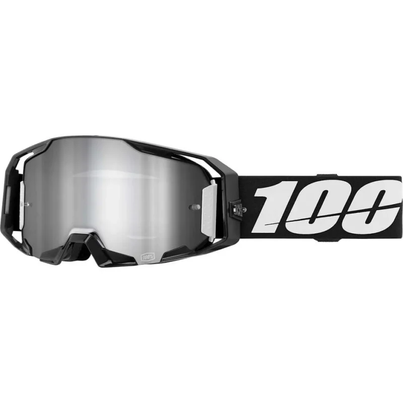 Direttamente Dal Produttore 100% ARMATIC Motocross Enduro Mask Black Silver Mirror Lens