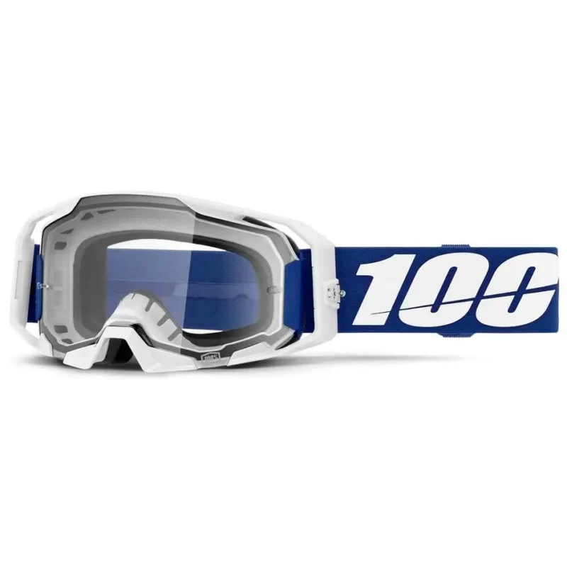 Prezzo Di Fabbrica 100% ARMATIC Motocross Enduro Mask Blue White Clear Lens