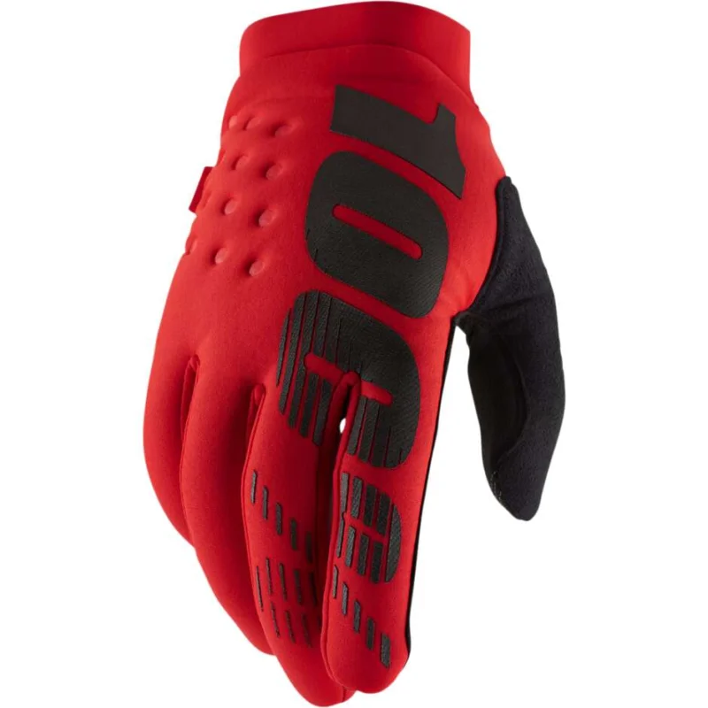 100% BRISKER Red Black Motorcycle Cross Enduro MTB Gloves A Buon Prezzo