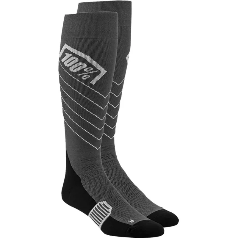 Popolare 100% HI SIDE MX Long Motorcycle Socks Grey