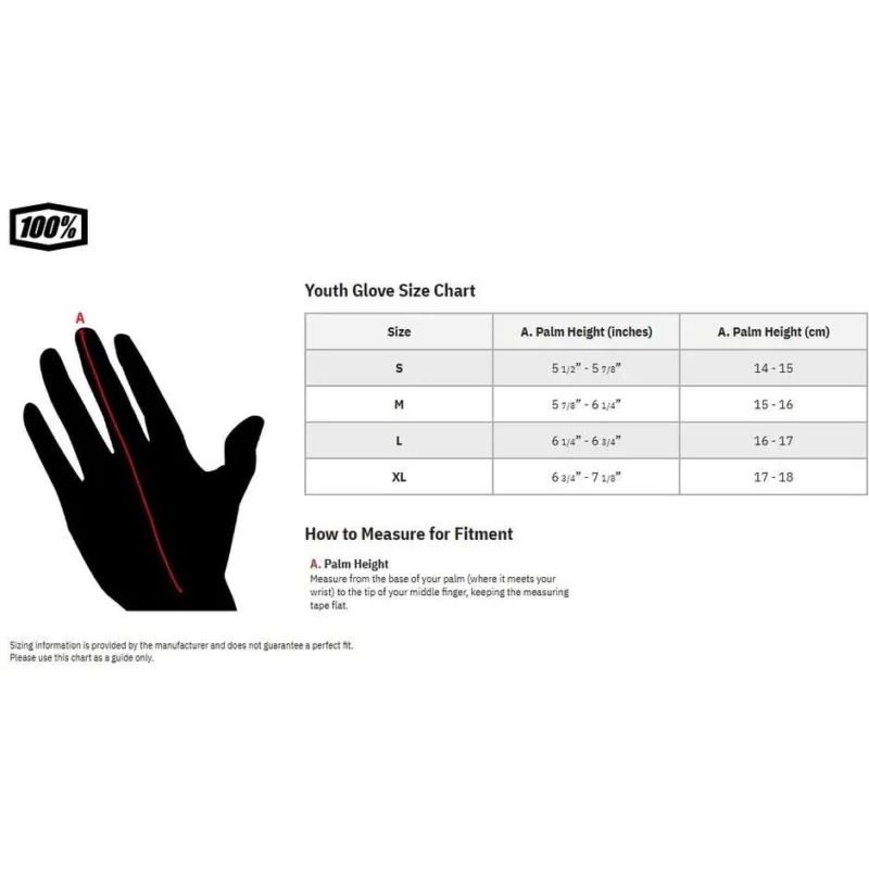 100% iTRACK Kids' Cross Enduro Motorcycle Gloves Red White Scelto Dai Clienti