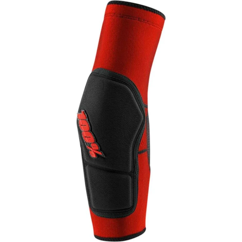 100% RIDECAMP Red Black Motorcycle Cross Enduro Elbow Guards Nuova Collezione