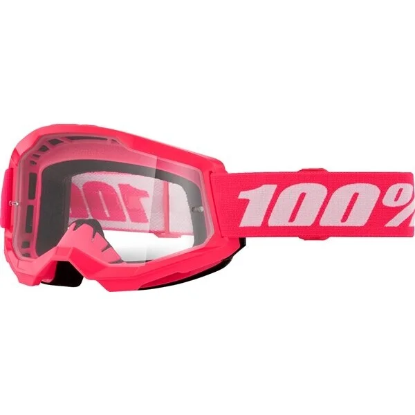 Nuovo Arrivo 100% STRATA 2 PINK Cross Enduro Motorcycle Mask with Transparent Lens