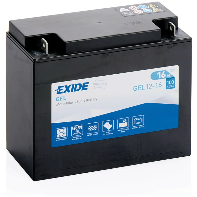 12V Motorcycle Battery - Exide Bike GEL - 16 Ah - 100 A Promo Stagionale