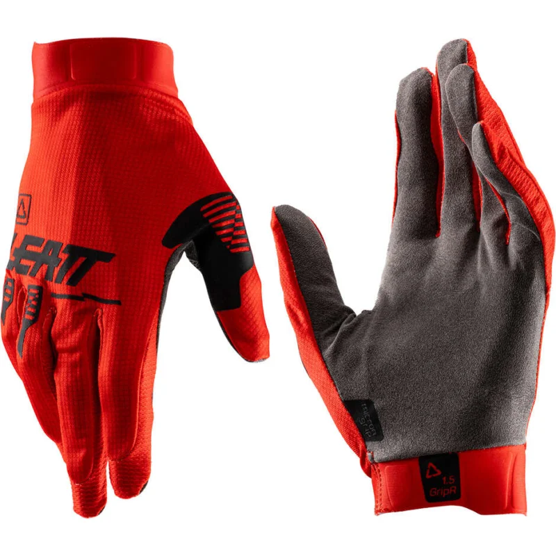 1.5 Gripr Leatt Red Motorcycle Glove Sconto