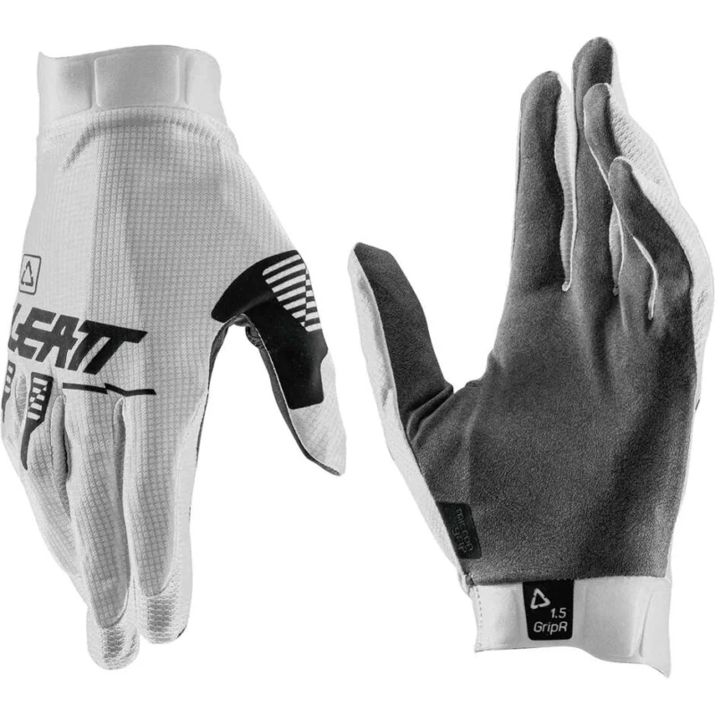 1.5 Gripr Leatt White Motorcycle Glove Offerta Limitata