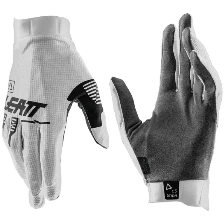 Vendita Finale 1.5 Gripr Leatt White Motorcycle Gloves