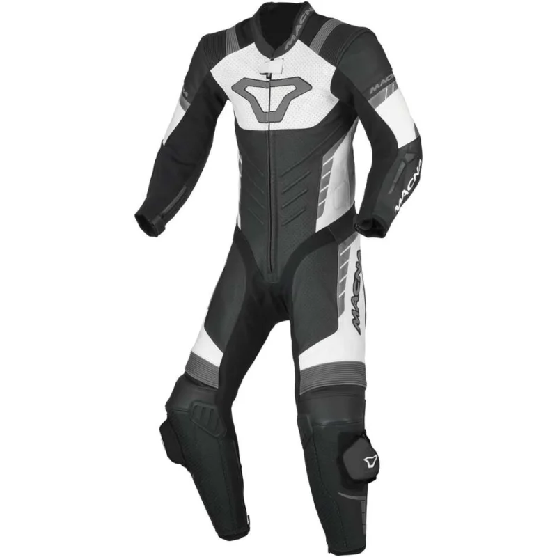 1pc Macna Varshall Junior Motorcycle Suit Black White A Buon Prezzo