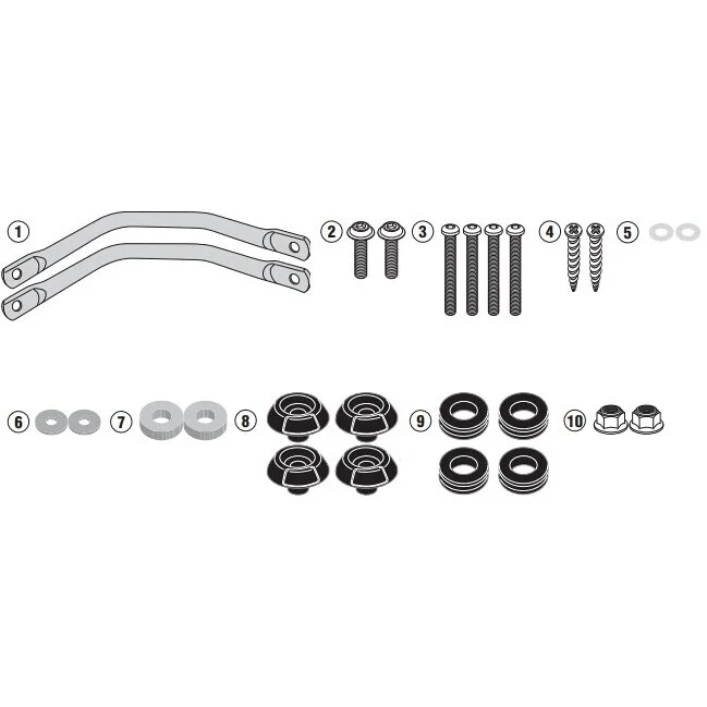 Solo Oggi 2123DT Givi D2123KIT fitting kit For YAMAHA N-Max 125-155 (15 > 20)