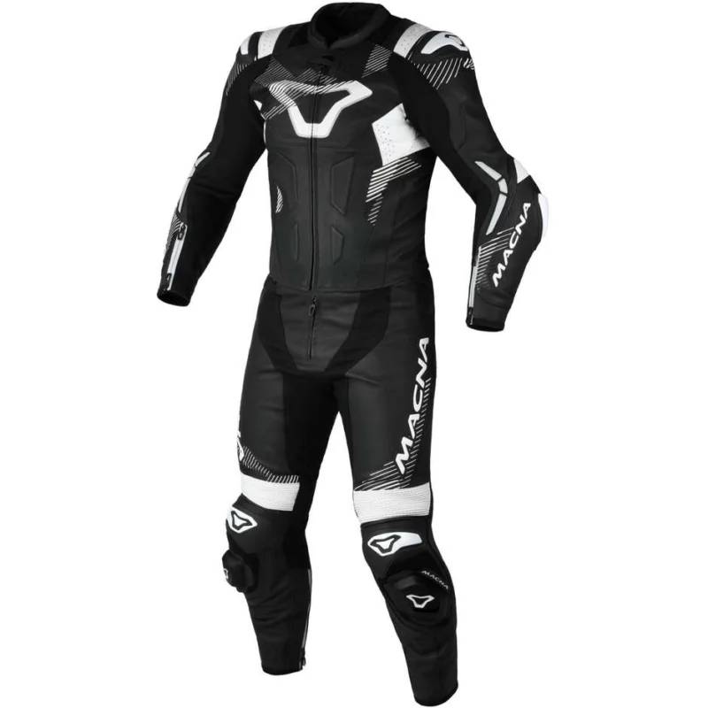 2pc Motorcycle Suit Macna Armadyl Black White Ultimissimo Modello