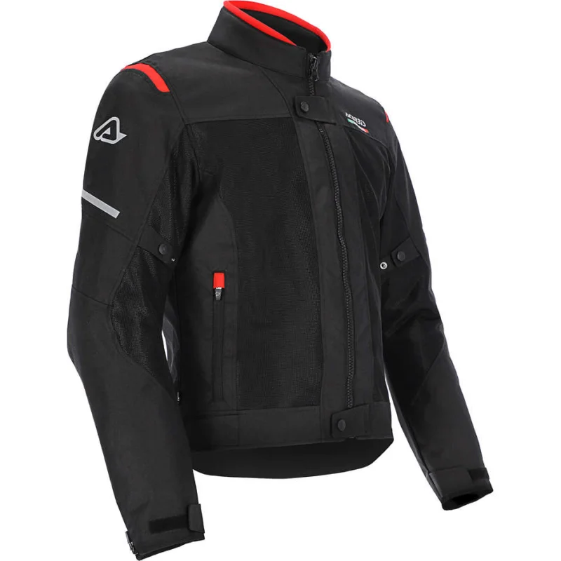 Super Prezzo 3 Layers CE Acerbis ON ROAD RUBY Motorcycle Jacket Black Red