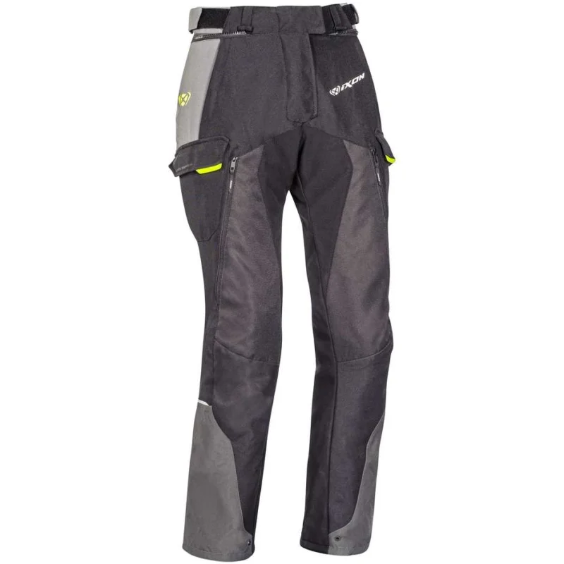 4 Seasons Motorcycle Pants Touring Adventur Ixon BALDER PT Black Gray Yellow Reso Gratuito