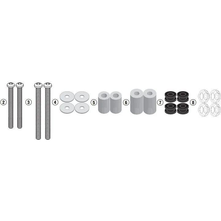 7056DT Givi D7058KIT fitting kit for SYM Joymax Z 300 (19 > 20) / Joymax z+ 300 (21 > 24) Subito Disponibile